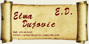 Elma Dujović vizit kartica